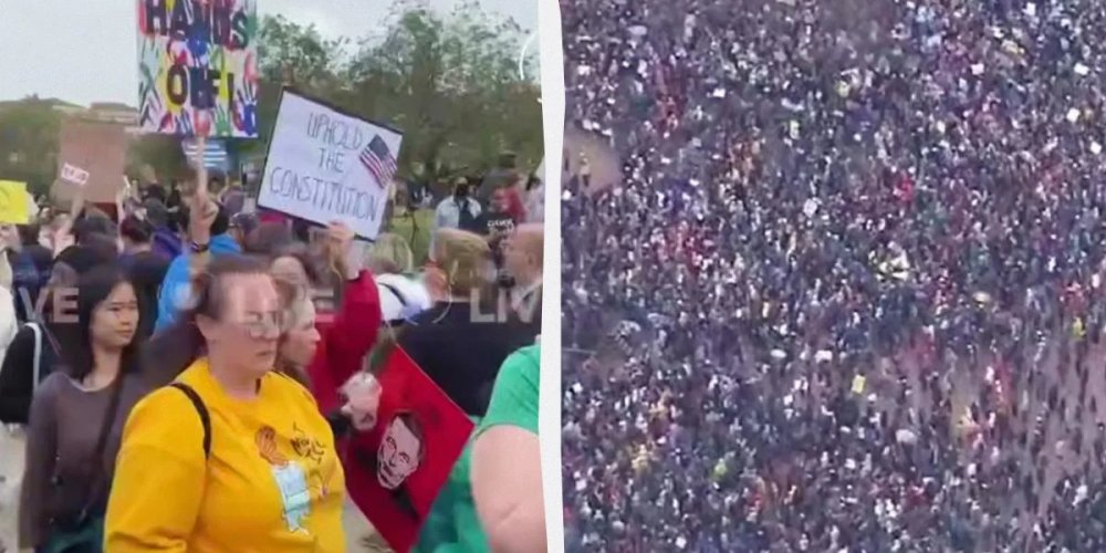 &quot;Отправьте Маска на Марс&quot;: в США начались масштабные протесты против Трампа