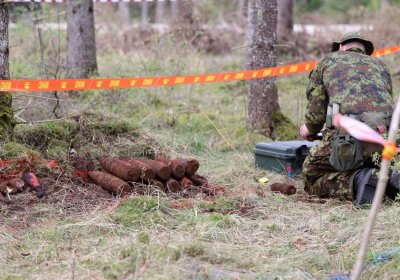 На Сааремаа за три дня было обнаружено около 1300 взрывных устройств