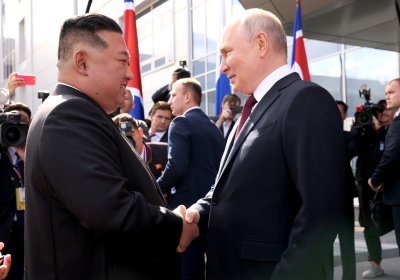 Kim Jong-un and Vladimir Putin