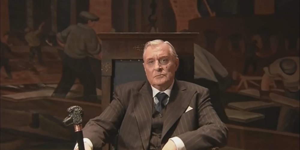 Олег Басилашвили в роли Воланда. Кадр из кинофильма “Мастер и Маргарита”, 2005 г., режиссер и сценарист Владимир Бортко (скриншот)