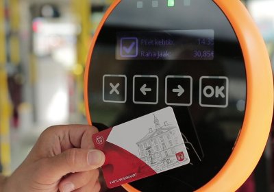 Проездная карточка на автобус в Тарту подорожала до 3 евро