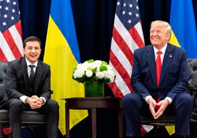 Volodymyr Zelensky and Donald Trump