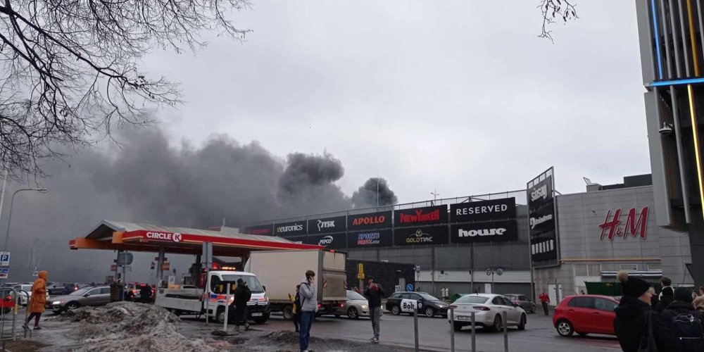 В торговом центре Kristiine в Таллинне возник пожар