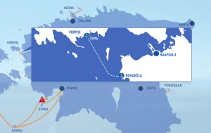 Изменилось расписание парома на остров Вормси