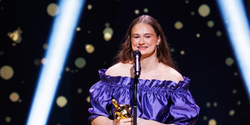 Энели Ефимова на церемонии награждения